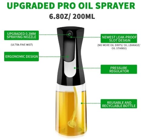200ml Sauce Sprayer Bottle, BBQ Cooking Kitchen Olive Oil Sprayer, Oil Spray Empty Bottle, High Pressure Spray Bottles, Multipurpose Spray Bottle, Cooking Mister Spray Kitchen Tool 200ml Sauce Sprayer Bottle, BBQ Cooking Kitchen Olive Oil Sprayer, Oil Spray Empty Bottle, High Pressure Spray Bottles, Multipurpose Spray Bottle, Cooking Mister Spray Kitchen Tool
